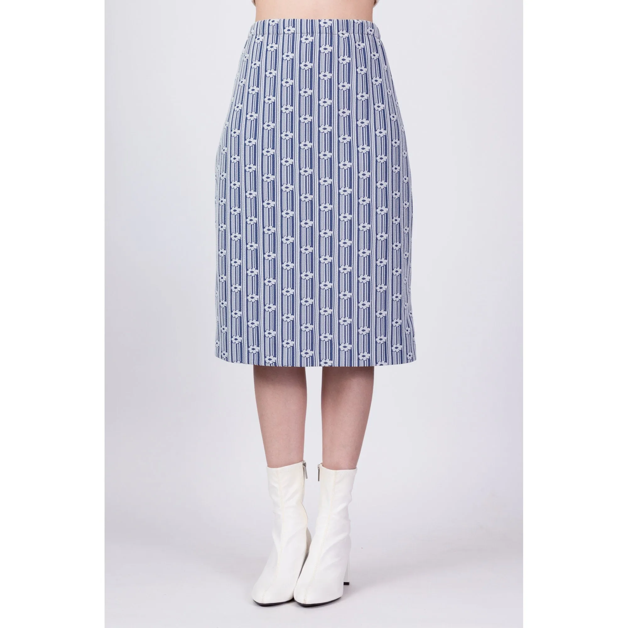 70s Mod Floral Striped Two Piece Set - Medium