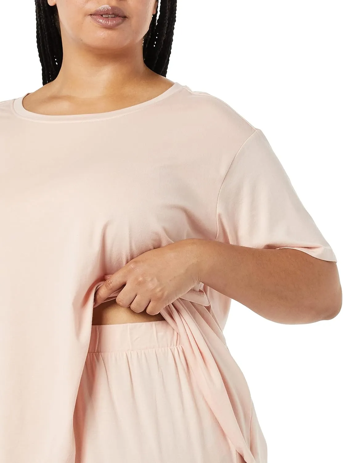 Amazon Essentials Women's Cotton Maternity and Nursing Sleepwear Pajama Set