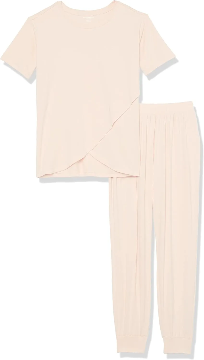 Amazon Essentials Women's Cotton Maternity and Nursing Sleepwear Pajama Set