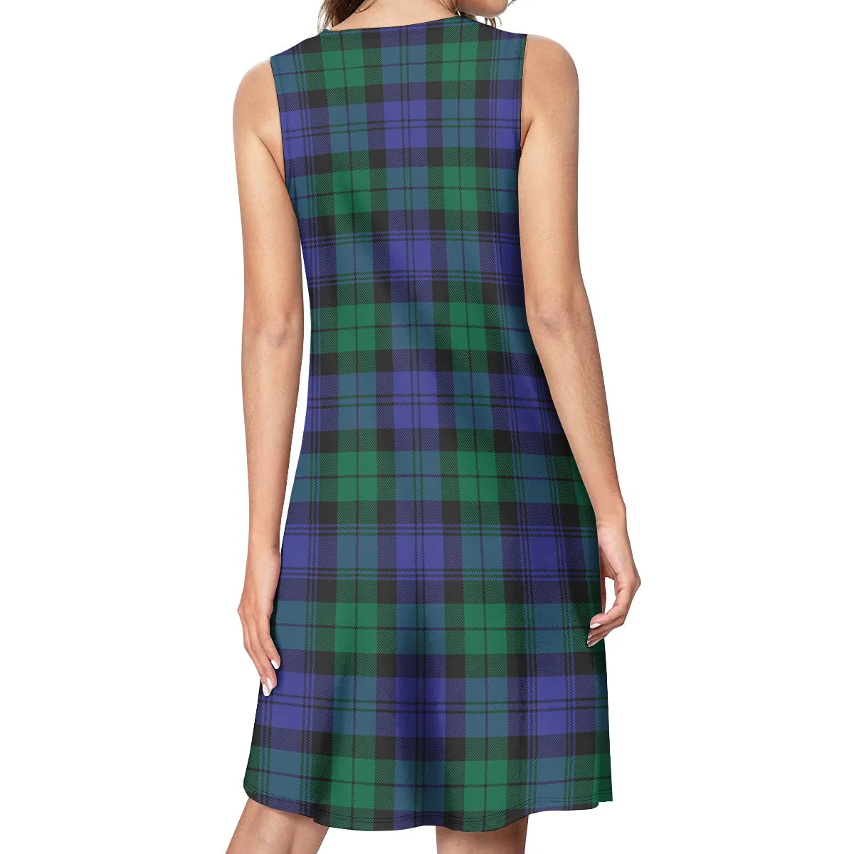 Black Watch Modern Tartan Womens Casual Dresses