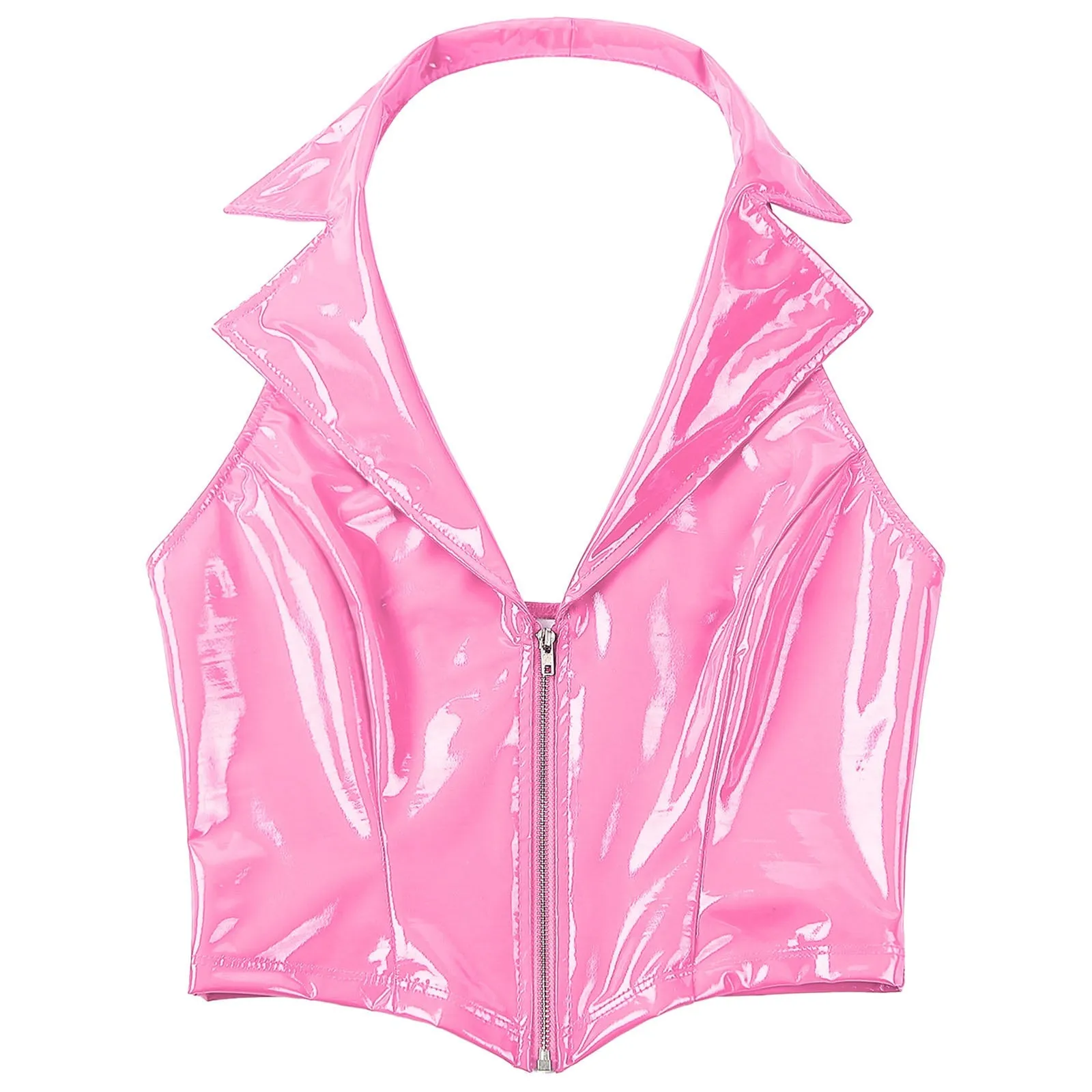 Candy Pink Latex Vest