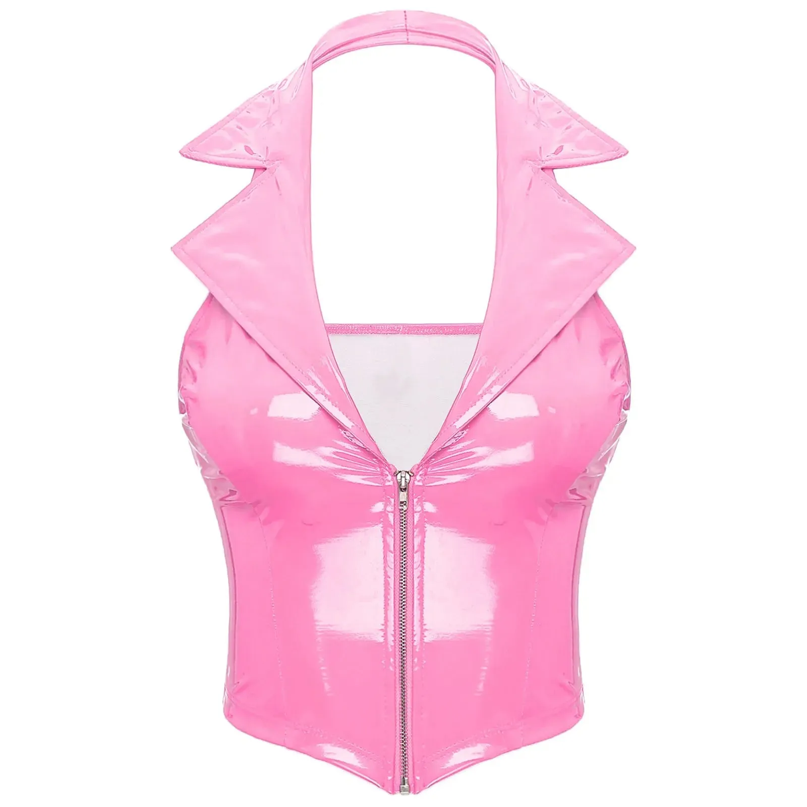 Candy Pink Latex Vest