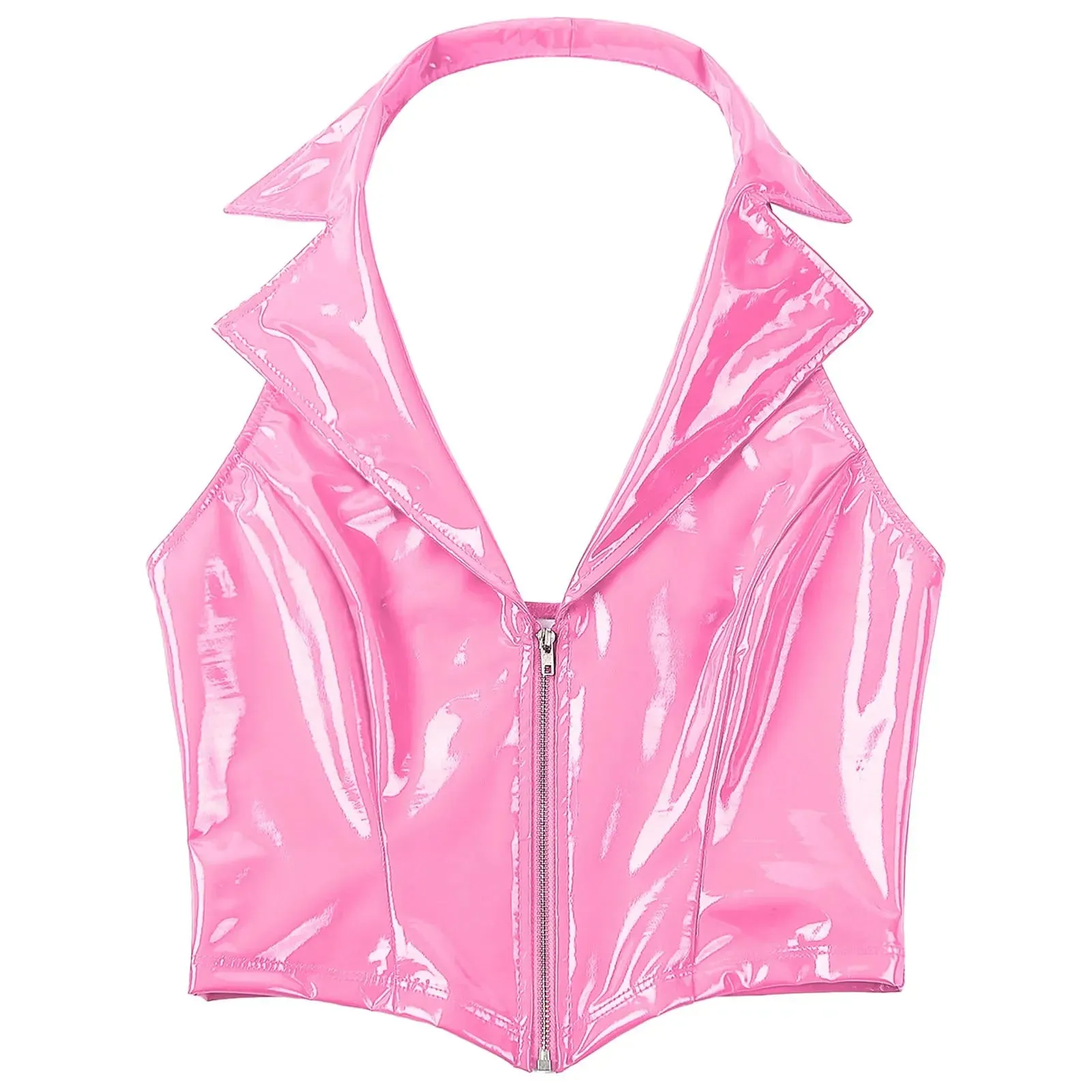 Candy Pink Latex Vest