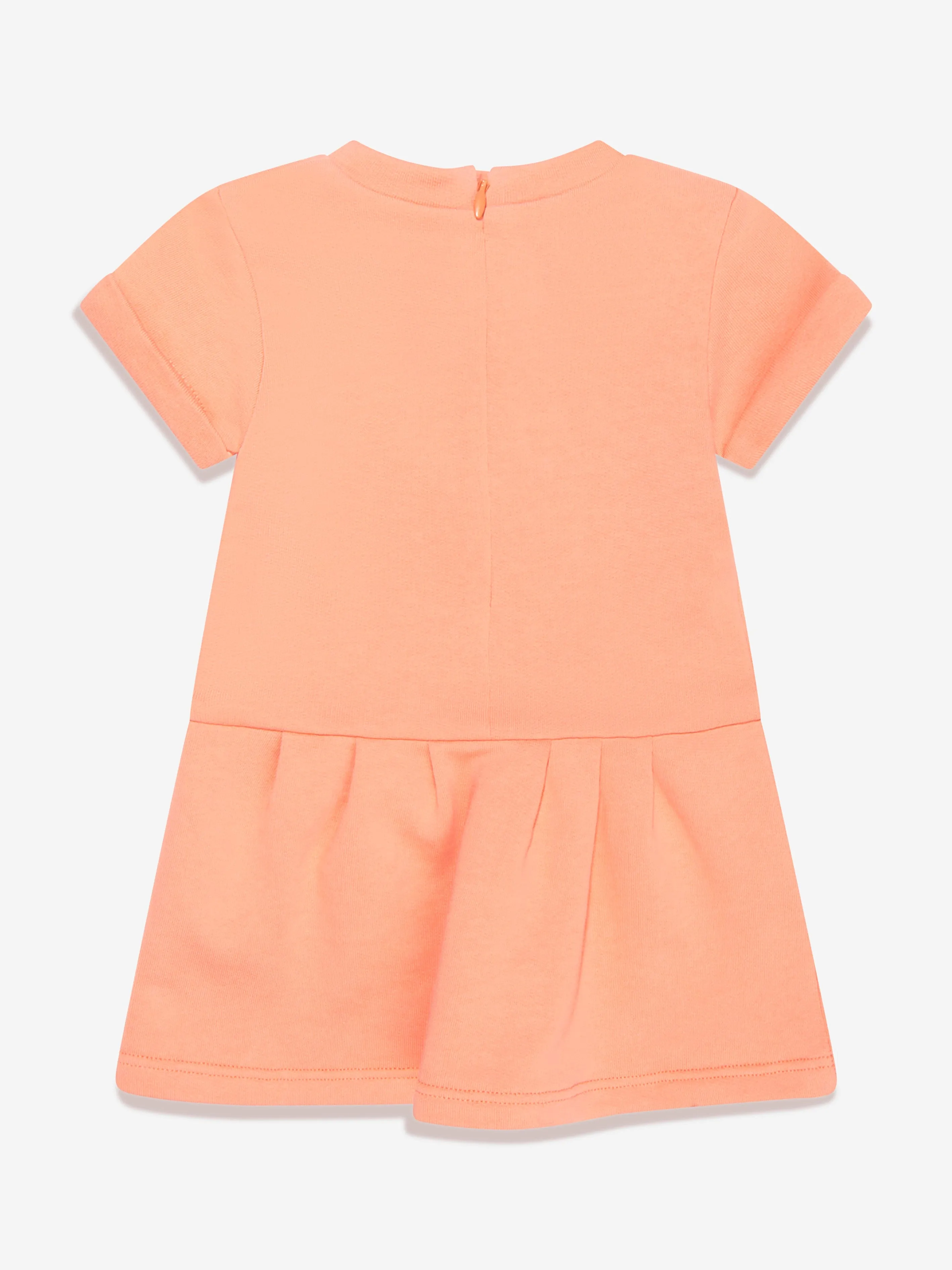 Chloé Baby Girls Organic Cotton Fleece Dress in Peach
