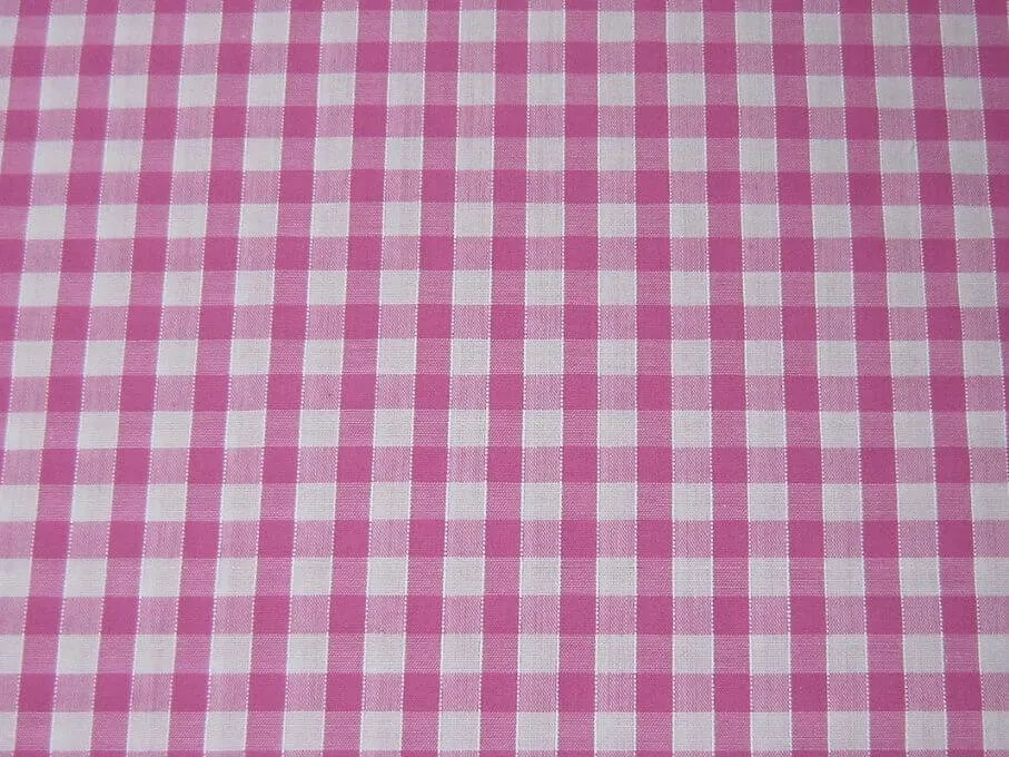 Cotton Blends Gingham Pink