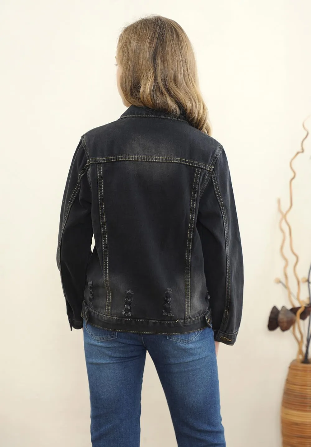 Cromoncent 2 Pieces Kids Classic Denim Jacket for Boys Girls