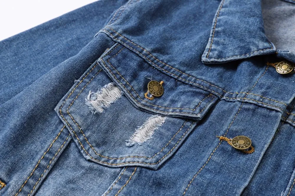 Cromoncent 2 Pieces Kids Classic Denim Jacket for Boys Girls