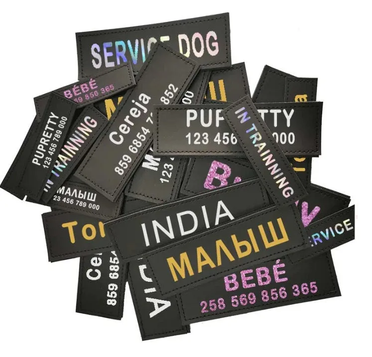 Custom Name Dog Harness Embroidery Patch - Personalized Harness Dog Patches - Personalized Name Tag - Vest Uniform Costume Hats Backpacks