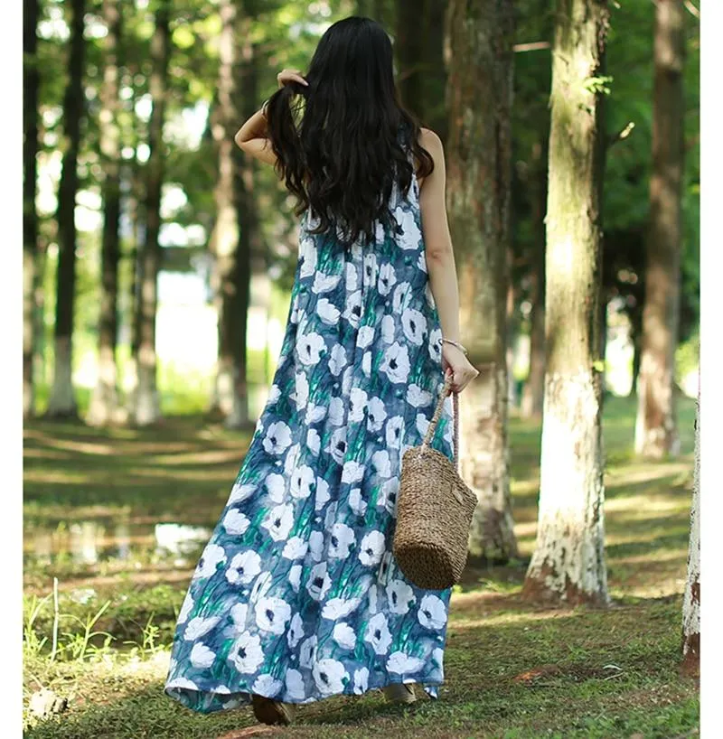 Floral Sleeveless Maxi Dress