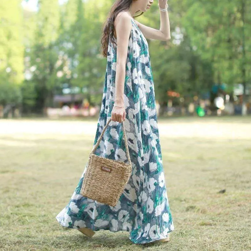 Floral Sleeveless Maxi Dress