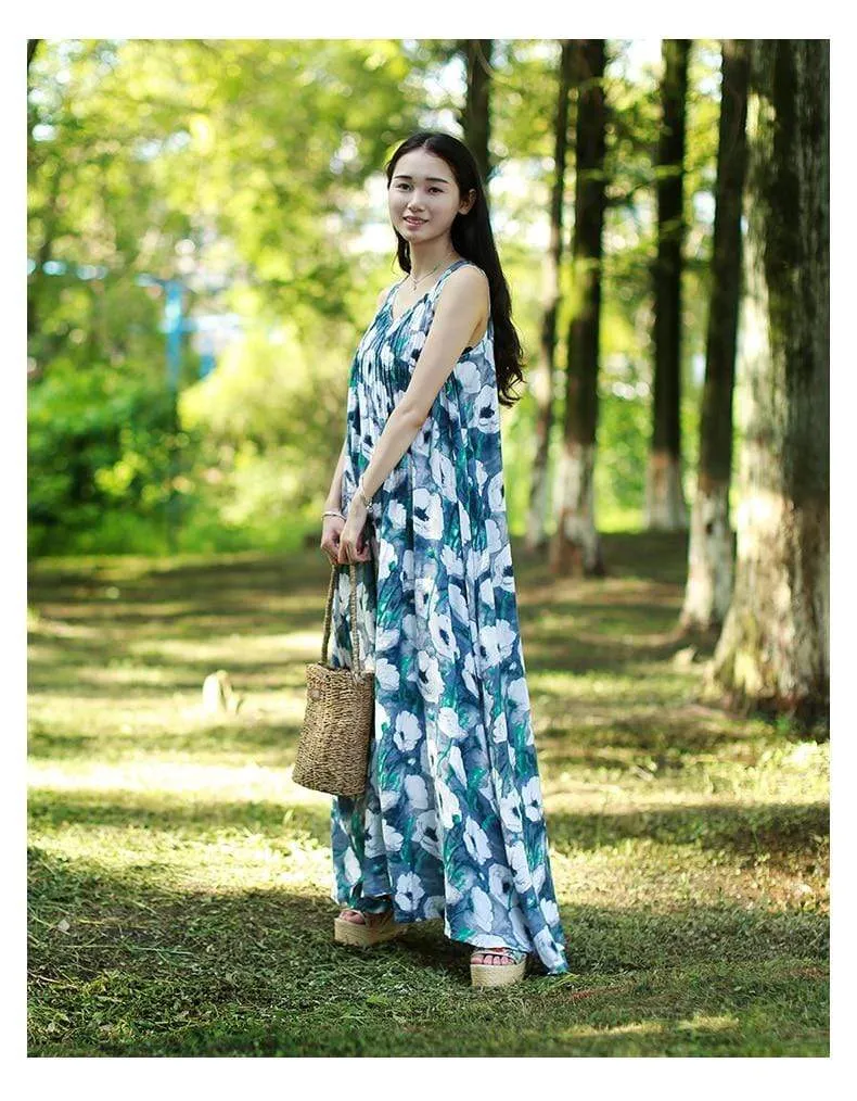 Floral Sleeveless Maxi Dress