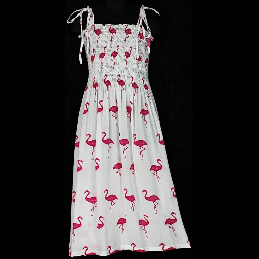 Girl's Flamingo Dress (Ages: 4, 6, 8)