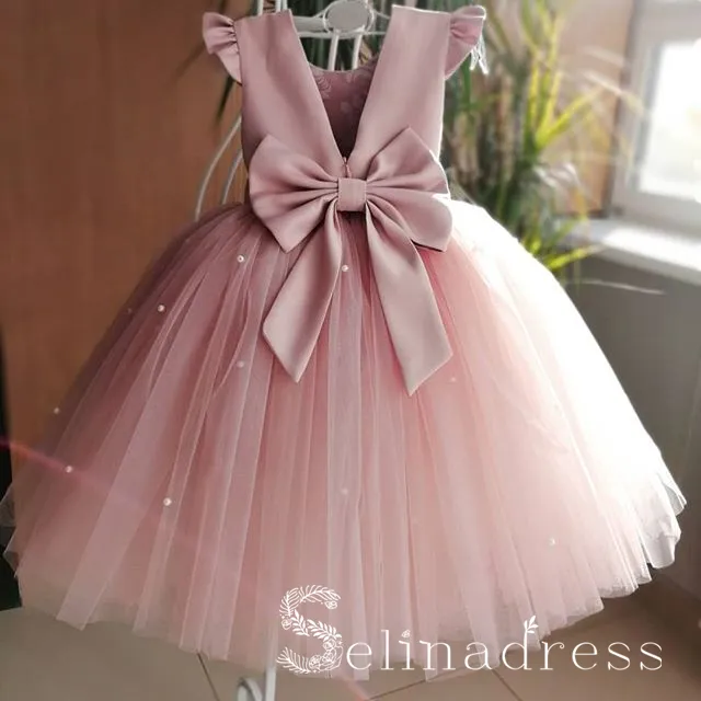 Lovely Pink Pretty Cheap Wedding Little Girl Flower Girl Dresses GRS008