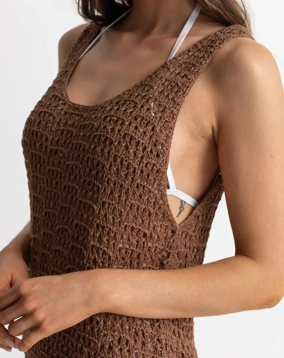 Maddie Knit Mini Dress in Chocolate