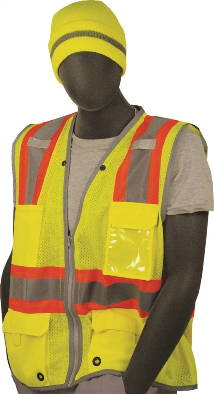 Majestic 2 Tone Class 2 Zip Vest with ID Badge Holder