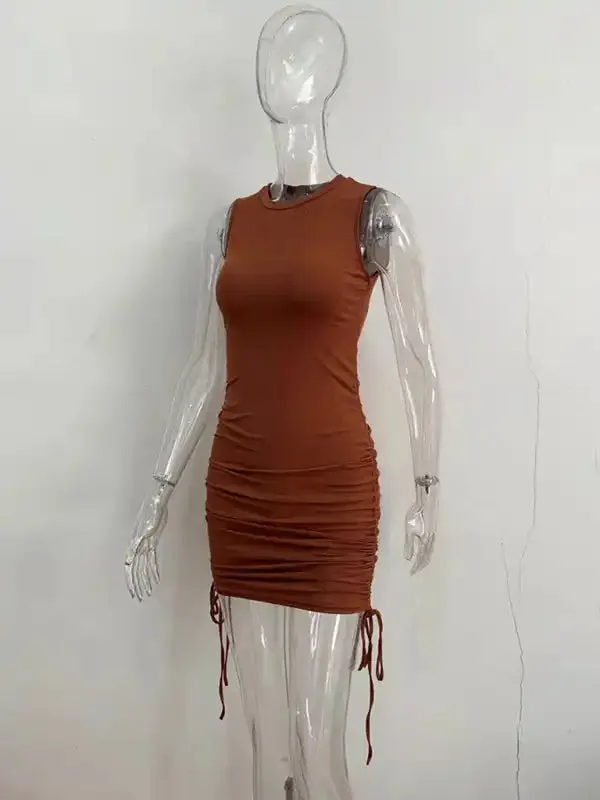 New slim fit hip-hugging vest dress