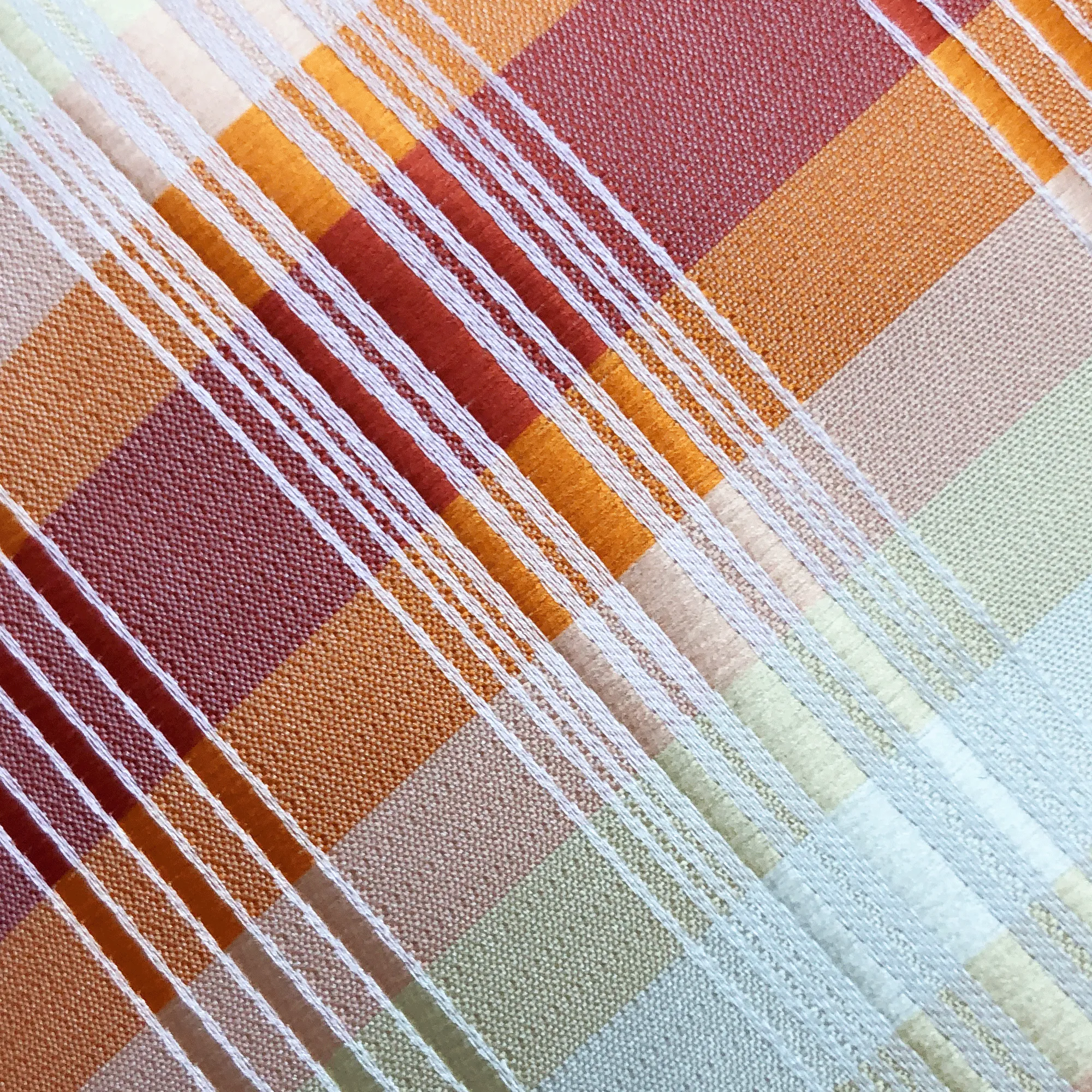 Orange and Yellow Plaid Tie