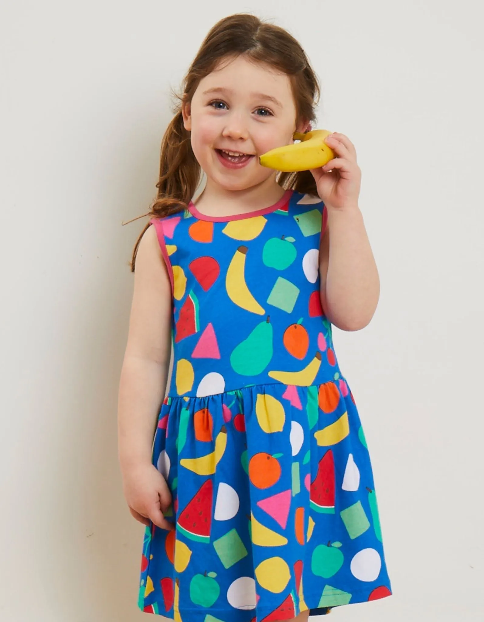Organic Fruit Print Summer Dress