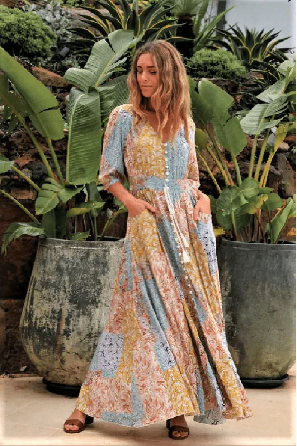 Perla button front maxi