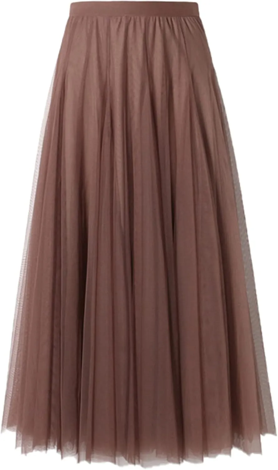 SANGTREE Women's Tutu Tulle A-Line Layered Mesh Midi Skirt, US XS - US 2XL