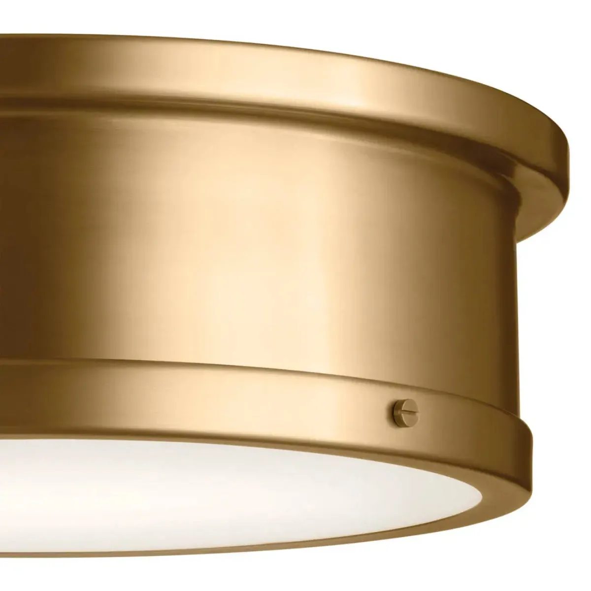 Serca 18" 3-Light Flush Mount Light, Brushed Natural Brass Finish