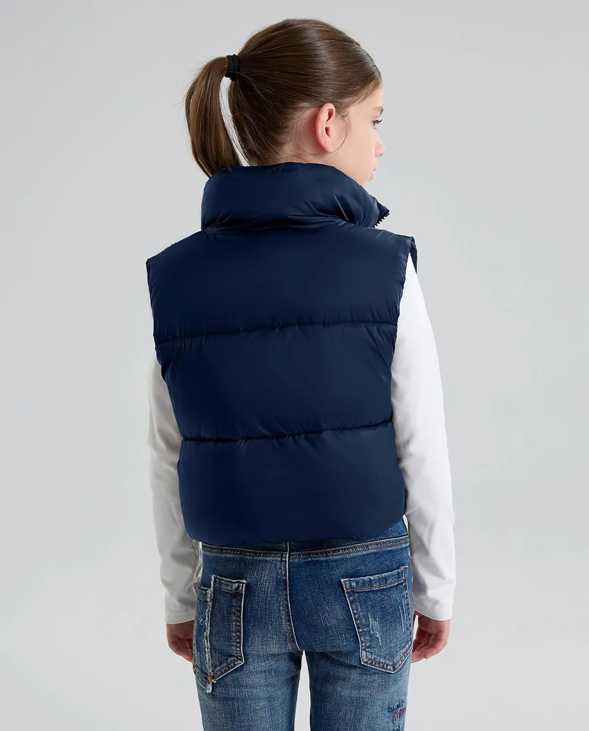 SOLOCOTE Girls Puffy Vest Coat Water-Resistant Warm Winter Sleeveless Kids Jacket for 4-14 Years