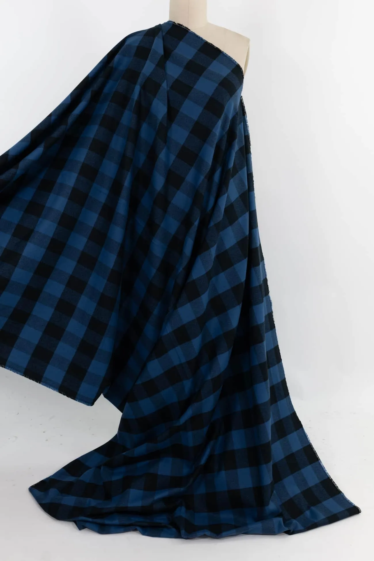 Stillwater Blue Buffalo Checks Cotton Flannel Woven