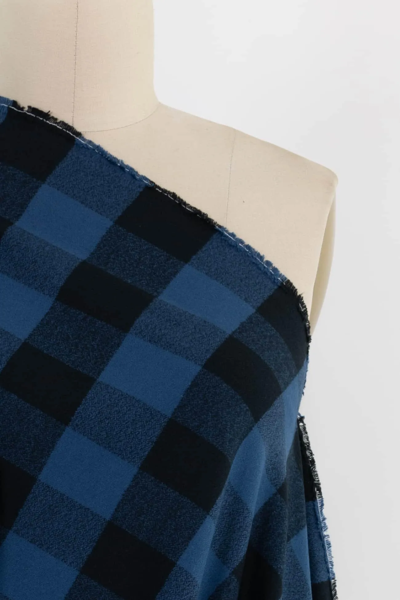 Stillwater Blue Buffalo Checks Cotton Flannel Woven