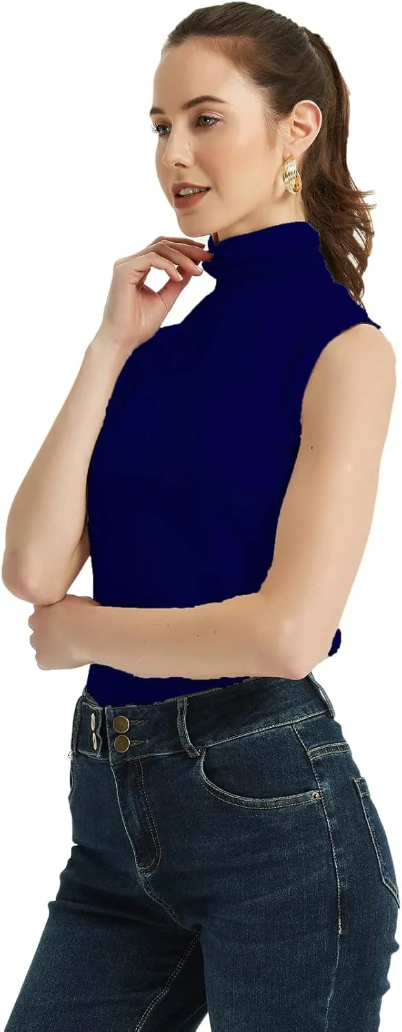 Sunfaynis Women's Soft Cotton Mock Turtleneck Shirt Baselayer Tops Underwear Shirt
