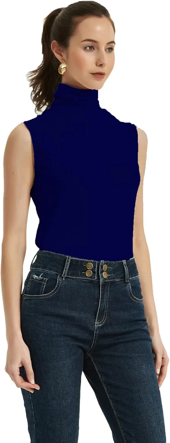 Sunfaynis Women's Soft Cotton Mock Turtleneck Shirt Baselayer Tops Underwear Shirt