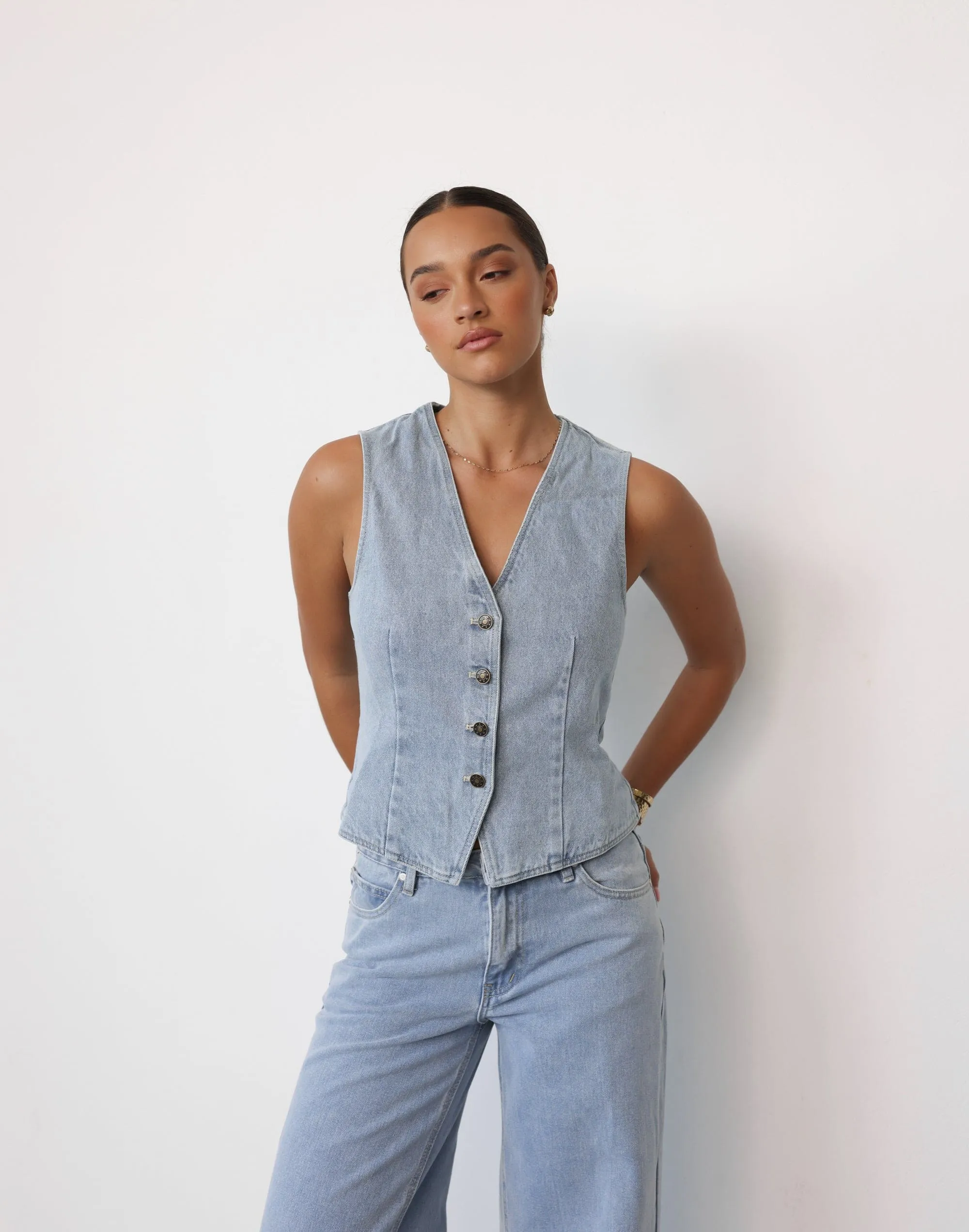 Vision Denim Vest (Classic Denim) - By Lioness