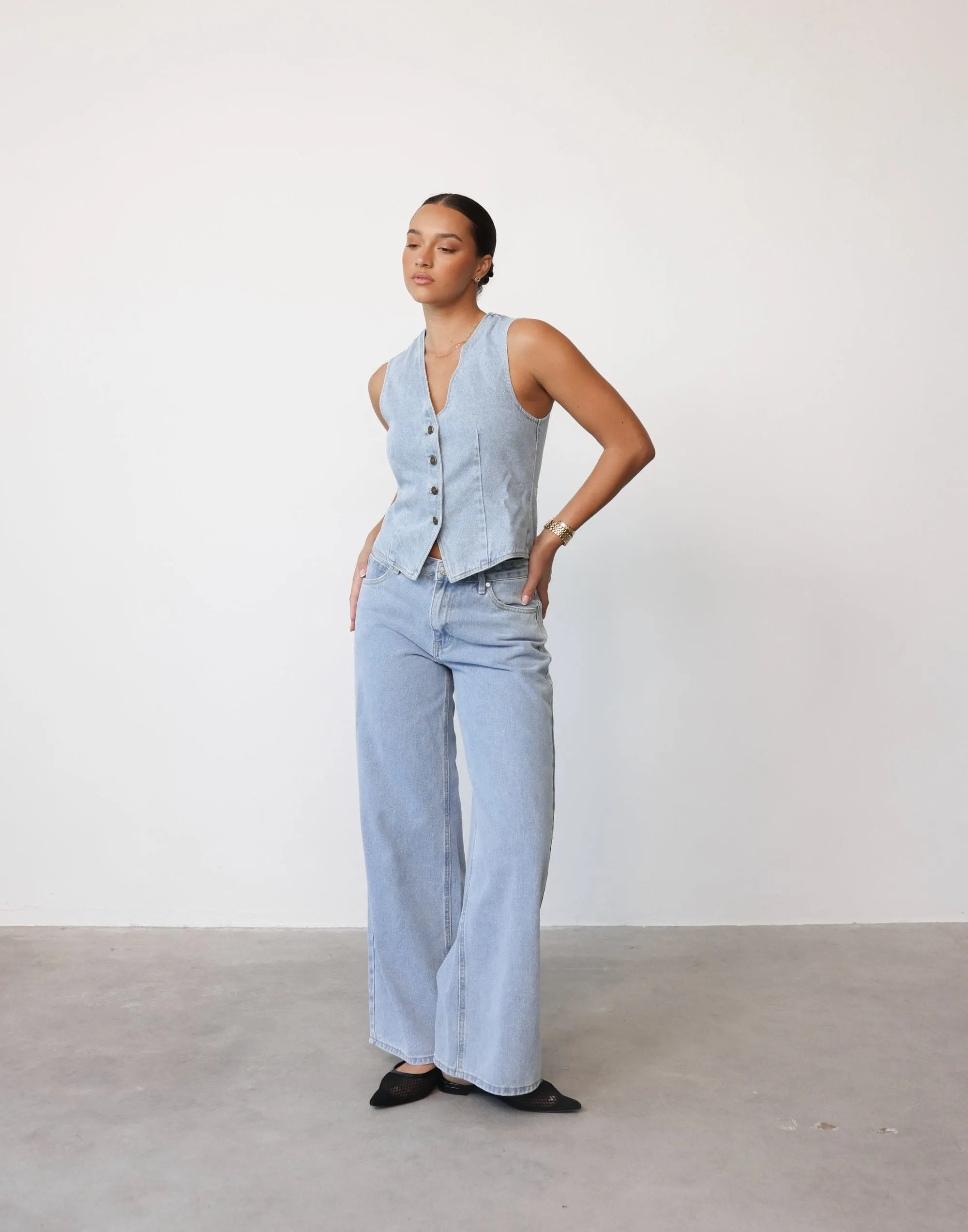 Vision Denim Vest (Classic Denim) - By Lioness