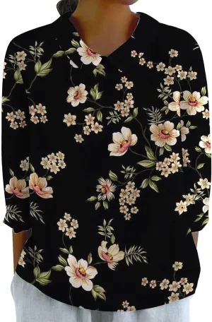 Womens Linen Tops Tops Summer Casual V Neck Tshirt Ladies 2024 Floral Print Daily Tees Tunic White Blouse for Women