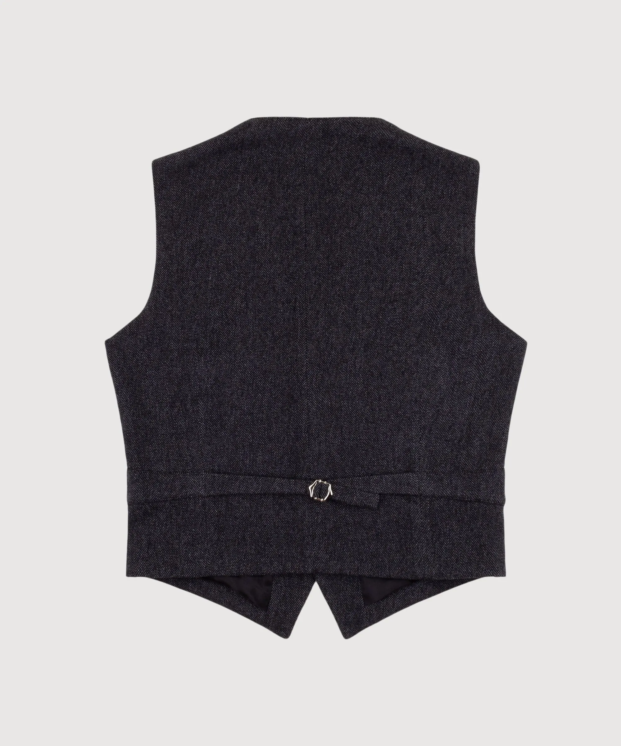 Wool Cashmere Herringbone Vest