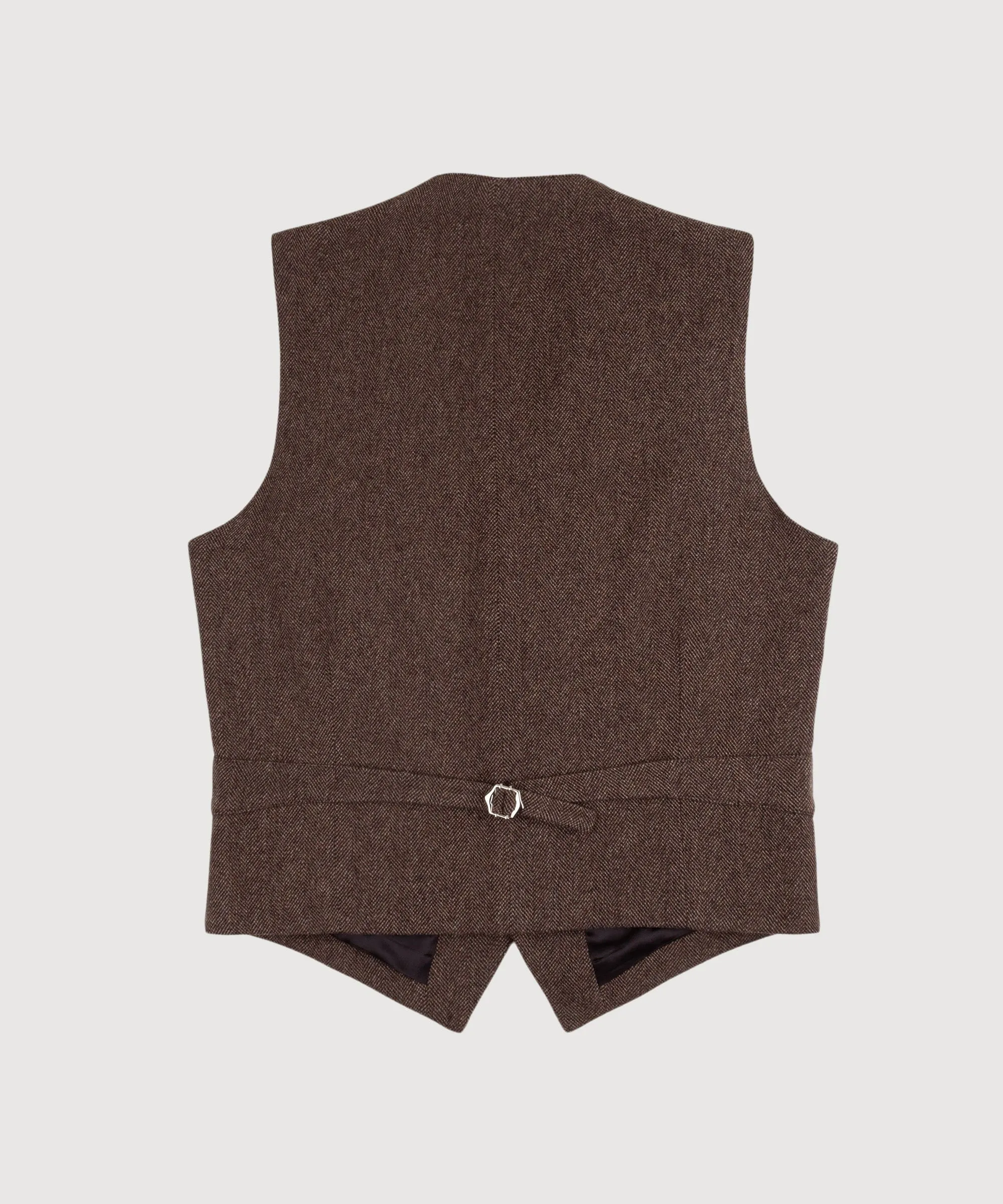 Wool Cashmere Herringbone Vest