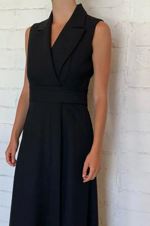 Wrap Suiting Vest/Dress with Pocket