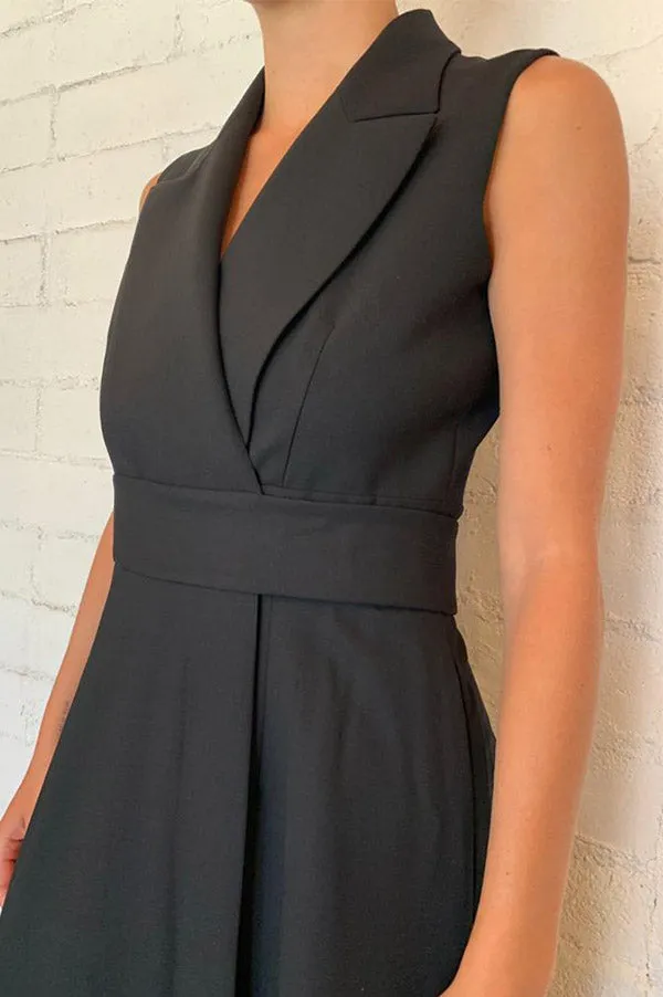 Wrap Suiting Vest/Dress with Pocket