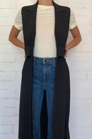 Wrap Suiting Vest/Dress with Pocket