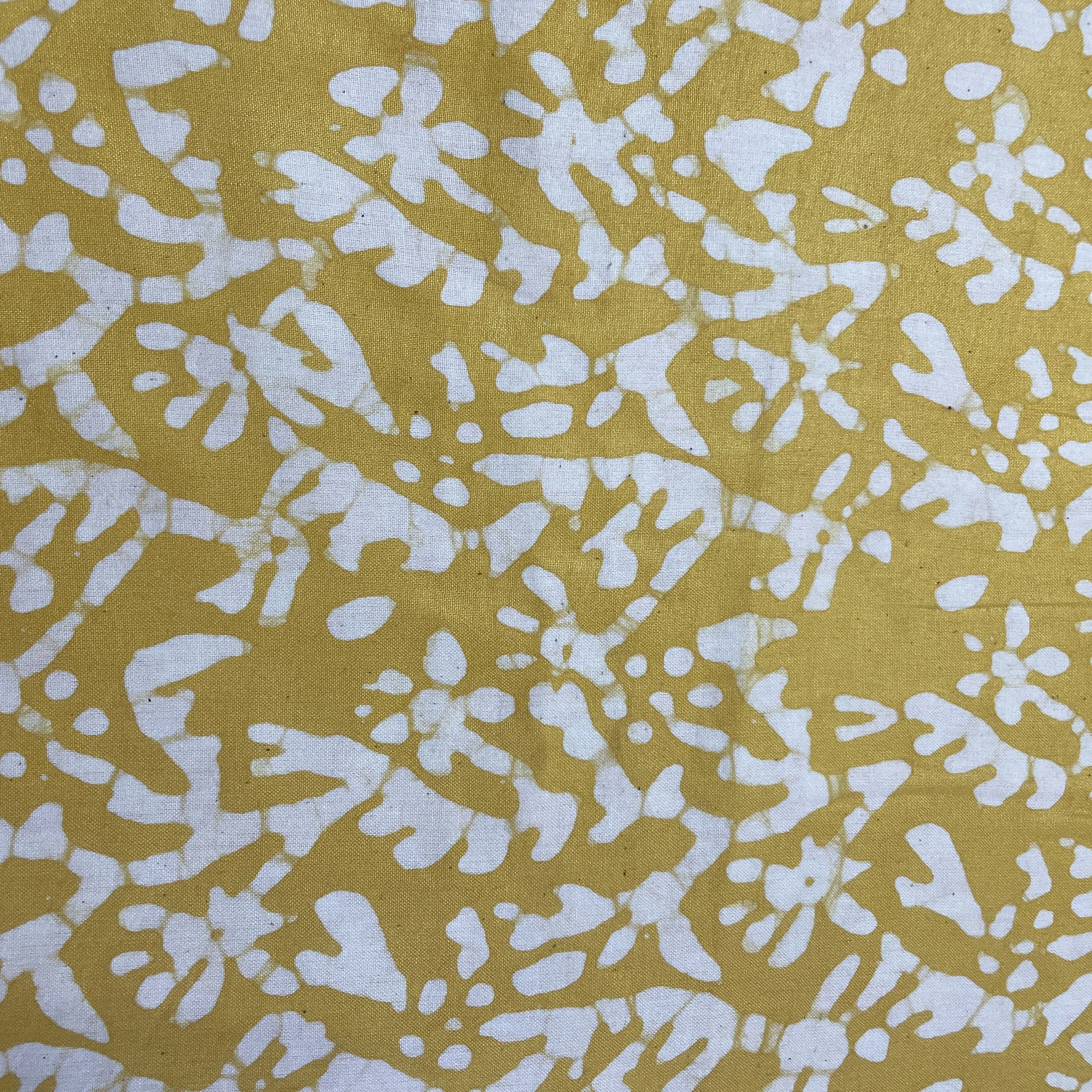 Yellow Batik Pure Cotton Fabric