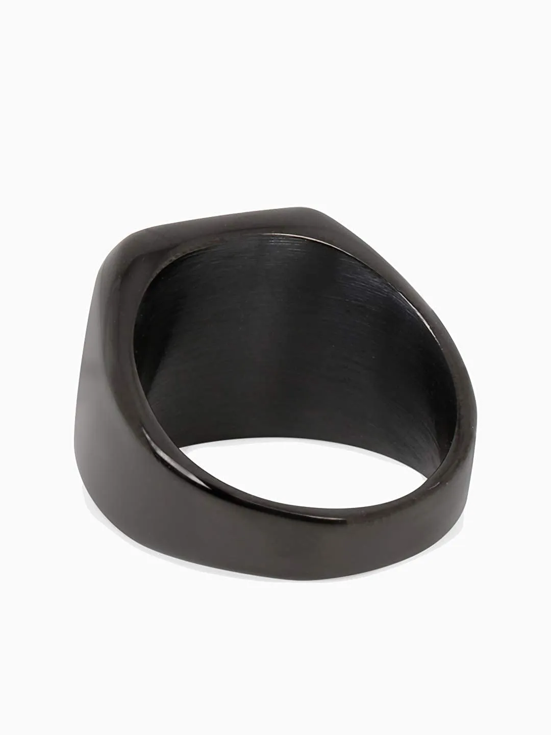 Yellow Chimes Rings for Men Rock Cool Casual Ring AG Masonic Logo Religious Freemason Symbol Black Titanium Steel Ring for Men & Boys. (10)